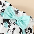 thumbnail image 7 of Baby Girl Clothes 0 3 6 9 12 18 Months Letter Print Holy Cow I'm CUTE Ruffle Romper and Floral Short Headband Sets Cute Baby Girl Summer Clothes, 7 of 7