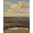 thumbnail image 2 of Christian Landenberger 15x18 Black Ornate Wood Framed Double Matted Museum Art Print Titled - Landscape (1916), 2 of 5