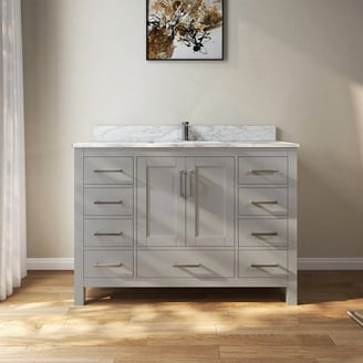 Bathroom Vanity 36 Inch, Asian Style Vanity Base, Amber Finish