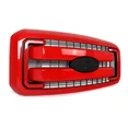 thumbnail image 2 of For 2011-2016 Ford F250 F350 F450 F550 Super Duty Lariat Style Front Grille Upper Hood Mesh Race Red PQ, 2 of 11