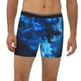 thumbnail image 2 of Salouo Blue Fire Cool Wolf Pattern Men's Boxer Briefs, Soft & Breathable Underwear Elastic Waistband Briefs for Men,1-Pack, 2 of 7