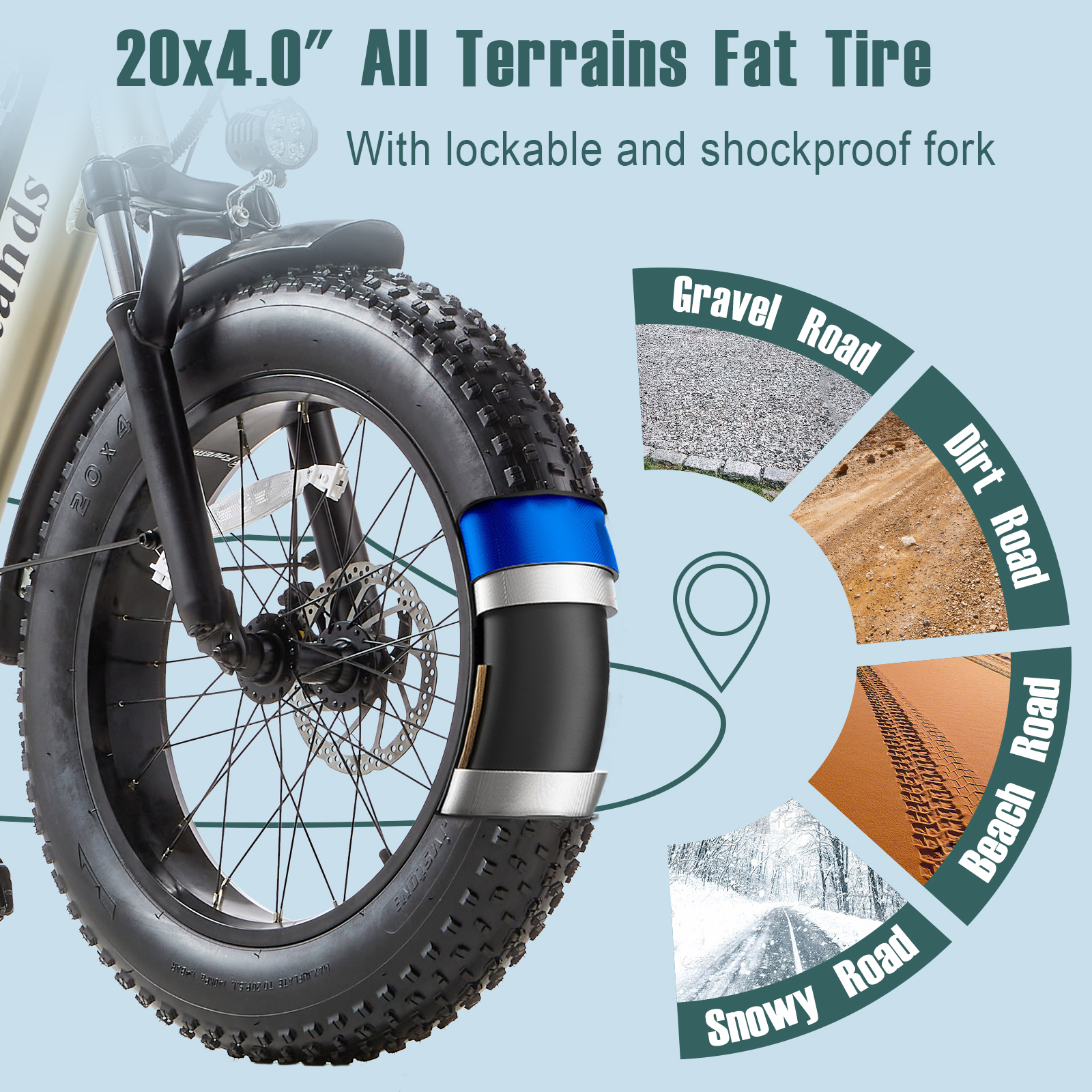 ITSTANDS Electric Bike for Adults 20'', 800W 48V 15AH UL2849 Ebike 28MPH*70Miles Full Suspension E-Montain Bike 4.0 Fat Tire 2 Seats off road Ebike & Dual Disc Brakes E-bicycle