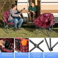 thumbnail image 4 of 2 Pack Oversized Heated Camping Chair, 3 Heating Levels Soft Padded Camp Chairs with Storage Bag, Portable Folding Outdoor Heated Moon Chair for Lawn Patio Beach and Picnics, 4 of 7