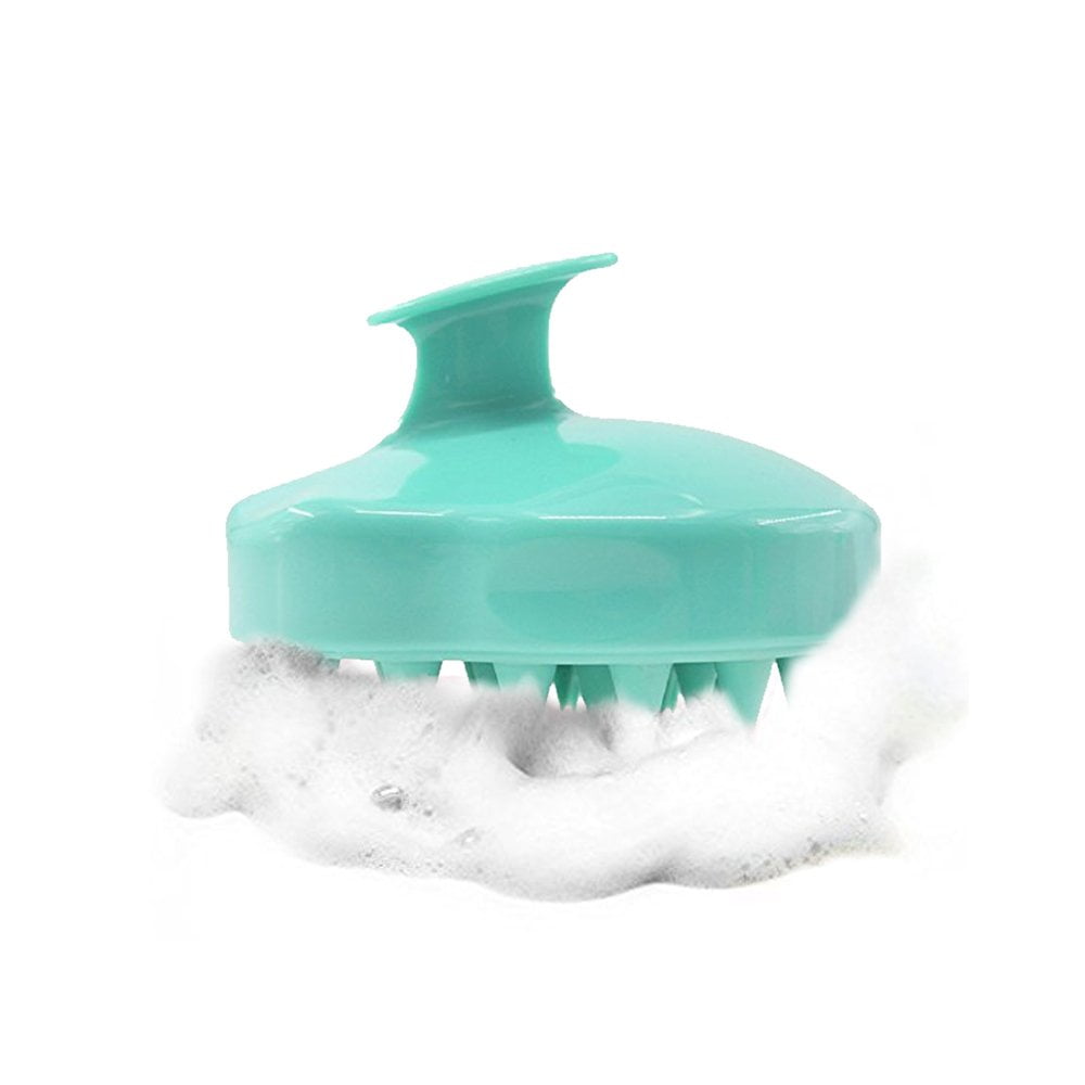 Hair Scalp Massager Shampoo Brush, Scalp Care Hair Wash Brush Silicone Comb - Green