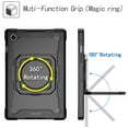 thumbnail image 4 of Epicgadget Case for Samsung Galaxy Tab A8 10.5 Inch (SM-X200/SM-X205/SM-X207) 2022 Released - Protective Hybrid Shockproof 360 Rotating Ring Stand Cover Case with Shoulder Straps (Black/Black), 4 of 5