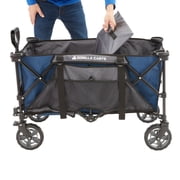 Gorilla Carts Collapsible Wagon Cart - 7 cu ft, 150 lb - Blue