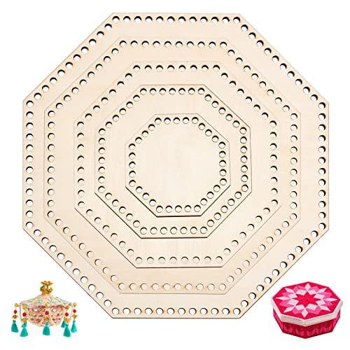 Natural Wooden Basket Bottom, Hollow Out Crochet Basket, Wood Base for DIY  Weaving Craft Making, Circle Hexagon, 3 Pcs - AliExpress