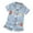 Blue, variant on Zanarzt Kids Pajamas Girls Unisex Kids Boys and Girls Pajama Sets Summer Short Sleeve with Shorts Sleepwear Silky Button Down Loungewear Blue,3-4 Years