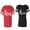 Men Red / Women Black, variant on King & Queen Color Matching Couple Cotton Jerseys (Men Red / Women Black) (Men S / Women S)