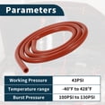 thumbnail image 4 of Manguera de vacío de silicona Unique Bargains 130PSI Presión máxima Línea de vacío automotriz Roja con conector de vacío 1 juego 5Ft 3/4/5/6/8/10mm ID Grosor 2.5mm, 4 of 7