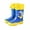 Blue, variant on Chenyee Kids Rain Boots for Girls Boys Water-proof Color Printed Rubber Rainboots Snow Booties for Toddlers