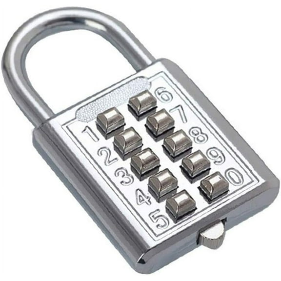 Combination Locks 10 Digit Outdoor Waterproof Anti Rust Padlock Keyless Resettable Zinc Alloy for School Gym Locker, Hasp Gate, Fence, Storage, Case, Cabinet, Toolbox