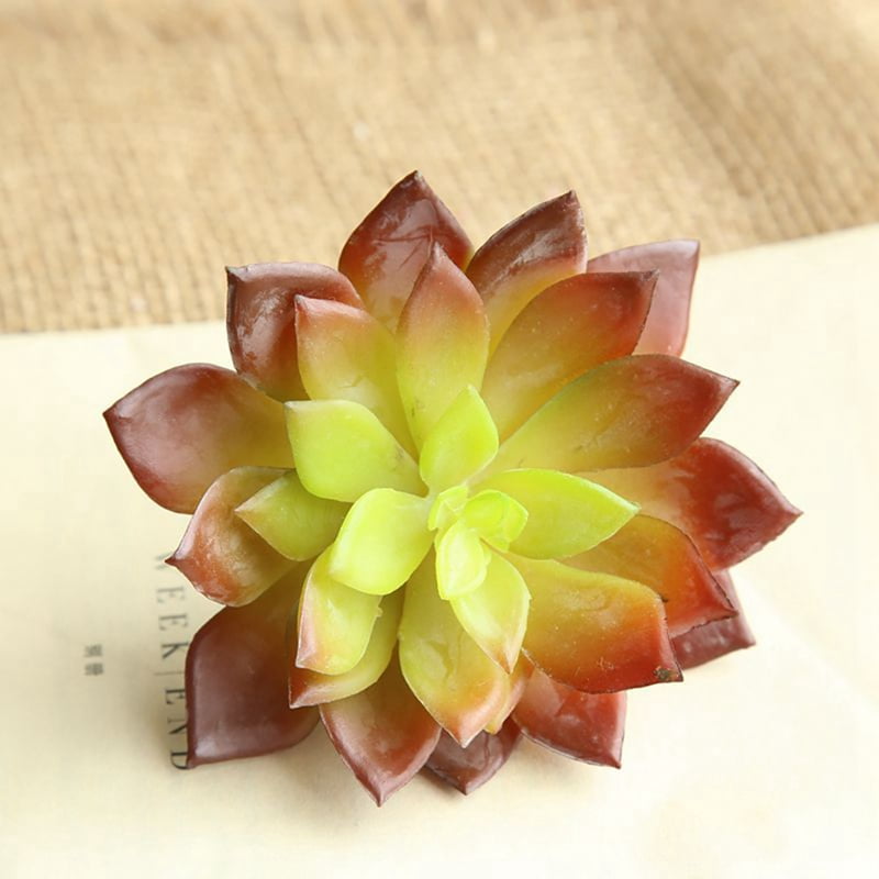 Red Flocking Succulents Plant Wall Potted Mini Artificial Simulation Flower Head