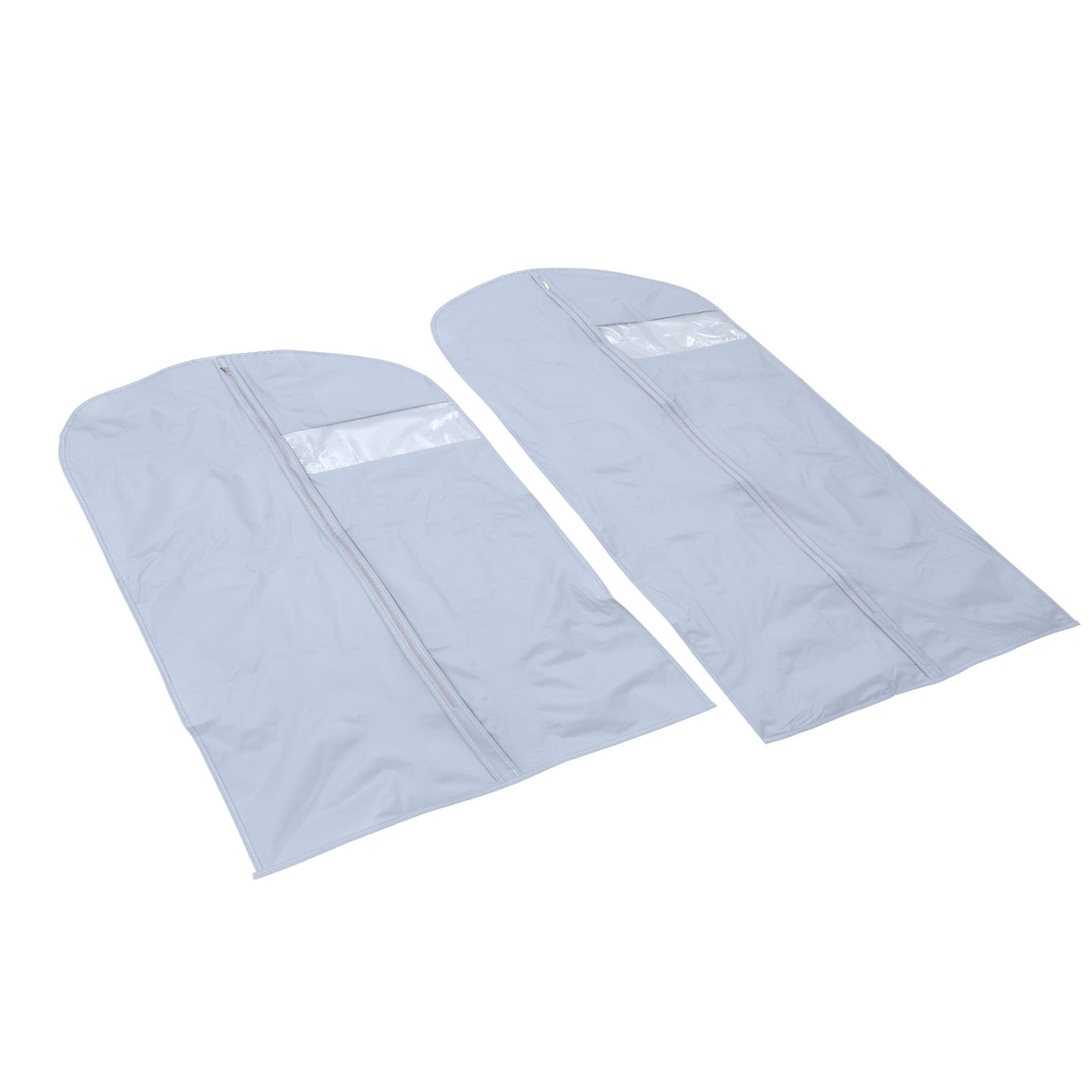 LULULION 5Pcs Grey Plastic Coat Storage Bag with Transparent Scratch Resistant Protective Cover