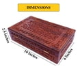 thumbnail image 4 of FORESTIS GALLINARIA Rosewood Decorative Wooden Jewelry Box, Kit, Vanity, Chest, Trinket, Organizer For, Men, Women, Gold, Cash, Money, Storage, Multipurpose Keepsake, Gift (10x6 Inches, Galaxy), 4 of 6