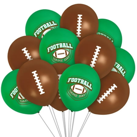 Football Balloons 12 Pack - Football Birthday Party Supplies
