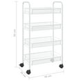 thumbnail image 2 of vidaXL 5-Tier Kitchen Trolley Black 18.1"x10.2"x41.3" Iron, 2 of 65