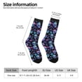 thumbnail image 5 of Yiaed Skull Flower Blue Print Great elasticity Crew Socks Sports socks for Men and Women, 5 of 5