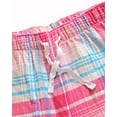 thumbnail image 3 of Active Club Cotton-Blend Flannel Pajama Pants for Women, Flannel Plaid PJ Pants for Women for Sleep and Lounge, Womens PJ Bottoms (Pink, 2X), 3 of 5