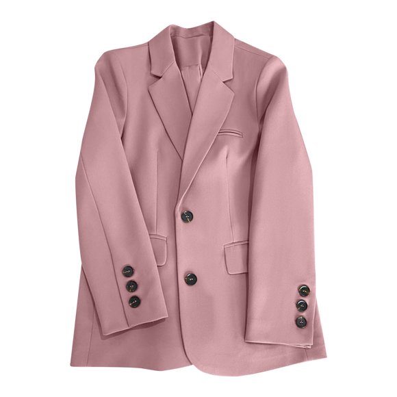 Wiyuqeen Womens Oversized Suit Coats Comfy Loose Lapel Blazer Jackets Work Office Outwear with Pockets Plain Business Cardigan