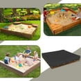 thumbnail image 6 of COVERS&ALL Sandbox Cover 18 Oz Waterproof - Sandpit Cover 100% Weather Resistant with Metal Grommets (70" W x 70" D x 8" H Inches, Black), 6 of 7