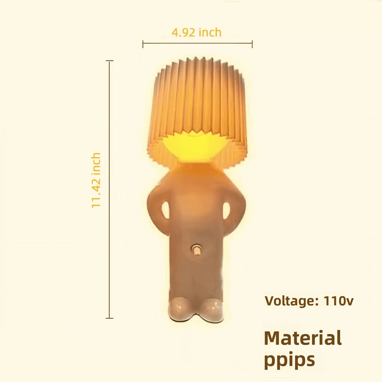 MR P Shy Boy Table Lamp, Creative and Cute Night Light with Touch Control, Desk Lamp for Kids Room, Bedroom, or Decor, Warm Light, Fun and Functional Gift Idea