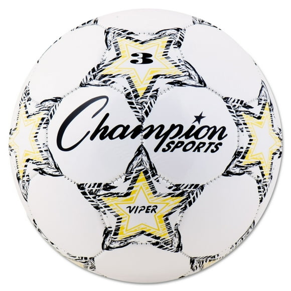 Ballon de Soccer Viper, Taille 3, 7 1/4 Pouces-7 1/2 Pouces" de Diamètre, Blanc