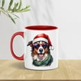 thumbnail image 3 of Hello Winter Border Collie Frosty Morning Walk Welcome Snowy Christmas 11oz Accent Two-tone Mug Borders Dog Lovers Gifts Idea Coffee Tea Cup - 02018, 3 of 5