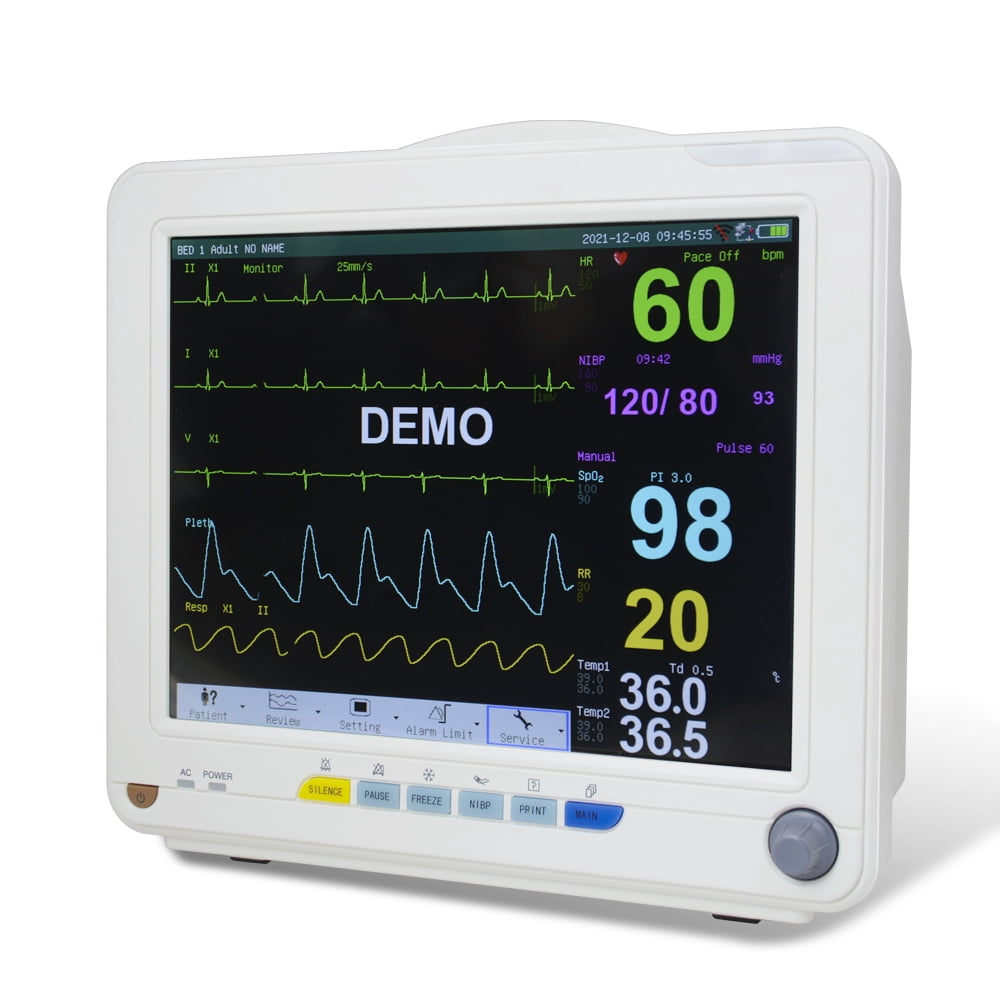 Buy 12 inch ICU Vital Sign Patient Monitor 6-parameter ECG NIBP RESP ...