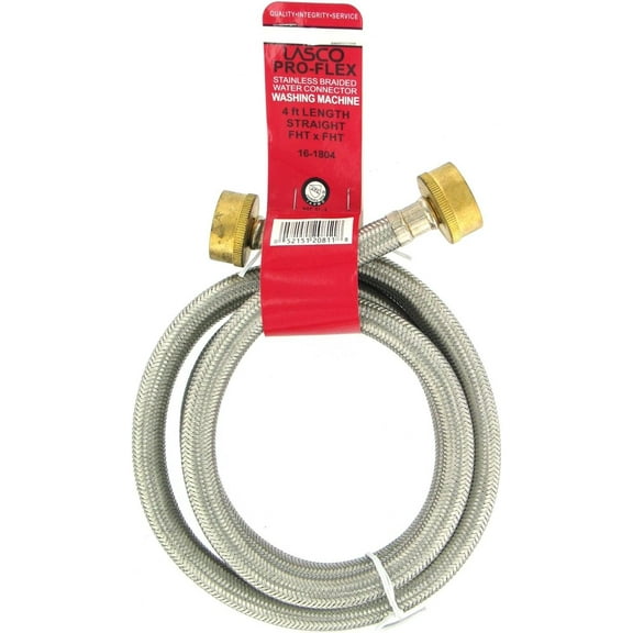 LASCO 16-1804 3/4-Inch FHT by FHT by 4-Feet Washing Machine Hose Connector