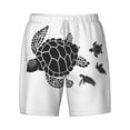 thumbnail image 4 of Lsque Mens Swim Trunks Family Of Sea Turtles Pattern - Bathing Suit Compression Liner - Beach Swim Shorts Swimwear - (S-3XL) - Stretch Quick Dry -Medium, 4 of 9
