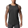 thumbnail image 2 of Tank Tops Men,Men's Solid Color Sports Fitness Training Basketball Vest,Mens Tank Top,Men's Tank Tops(Color:Black,Size:3XL), 2 of 4