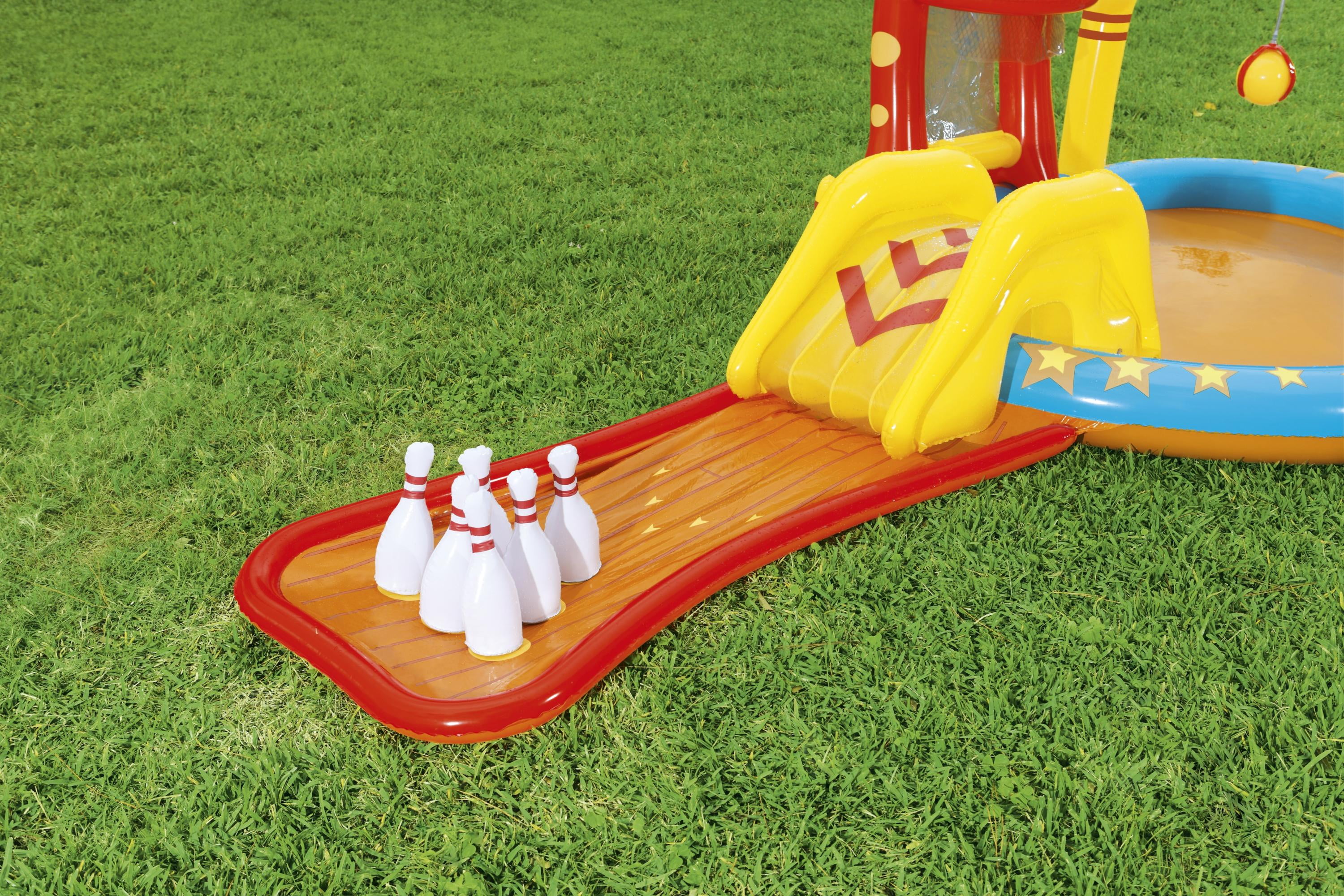 H2OGO Lil Champ Inflatable Play Pool Center – Built-in Slide
