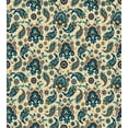 thumbnail image 3 of Paisley Duvet Cover Set, Colorful Vintage Floral Teardrop Oriental Paisley Retro Design, Decorative 3 Piece Bedding Set with 2 Pillow Shams, Queen Size, Yellow Blue Cream, by Ambesonne, 3 of 3