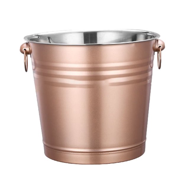 Cubitera para hielo con tapa, cuchara, pinzas y filtro: acero inoxidable aislado cuidadosamente elaborado