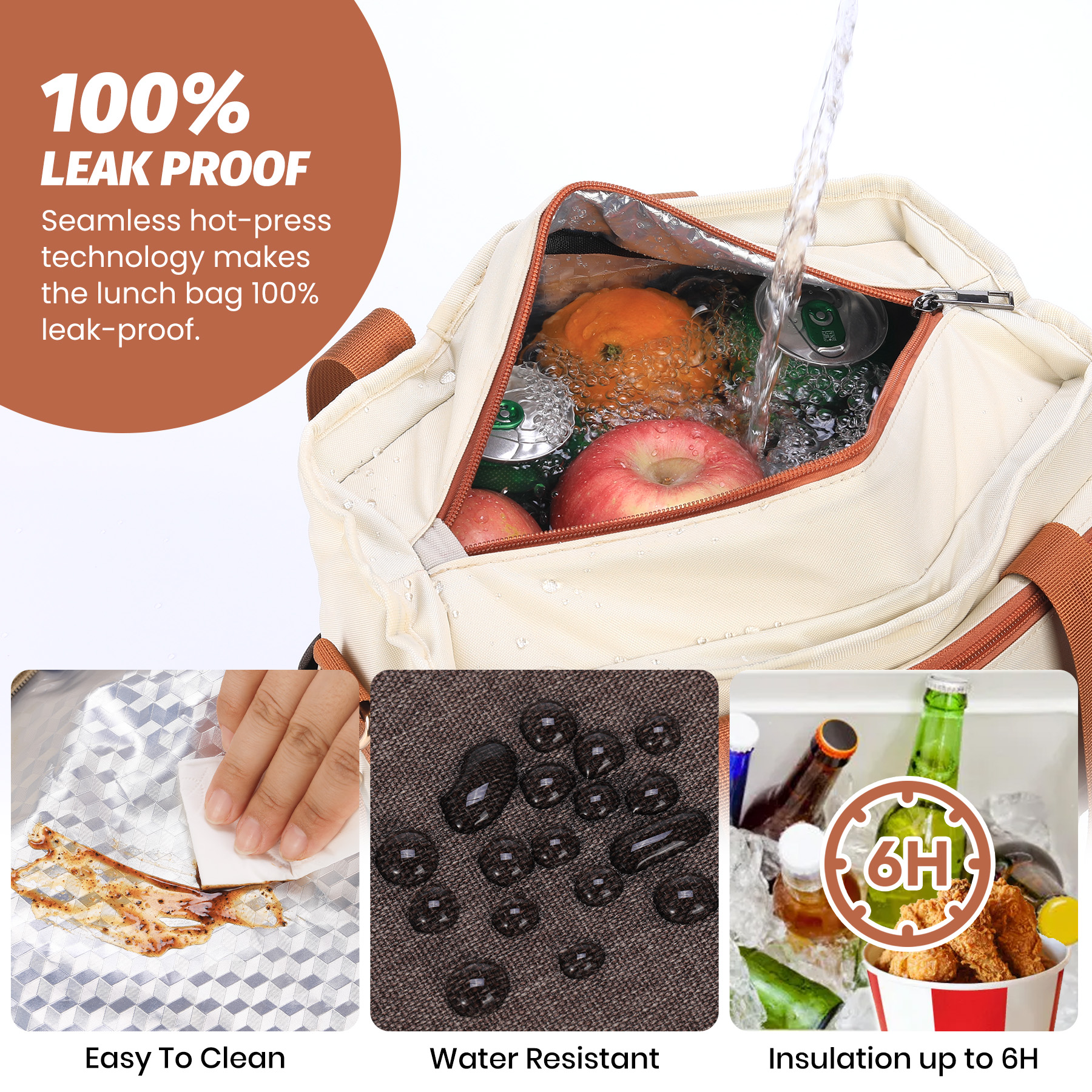 CODCEY Insulated Oxford Reusable Lunch Bags Women