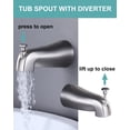 thumbnail image 7 of Wowow Single Handle 8-Spray Shower Faucet 1.8 GPM with Handheld Shower and Tub Spout High Pressure in Brushed Nickel, 7 of 7