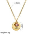 thumbnail image 3 of Ohmyroo Delicate Mirror Titanium Steel Engraved Necklace Personalized Round Pendant Birthday Gift For Family, 3 of 9