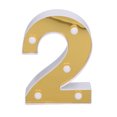 thumbnail image 2 of Number Light, Gold Indoor Lighting Sign Light Fashion  For Home Decorating For Party, 2 of 8