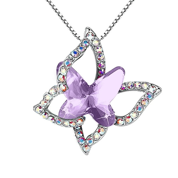 onlyliua Liquidación de Rebajas de Hoy Collar de Cristal para Mujer, Collar con Colgante de Moda Multicolor