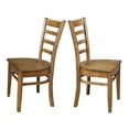 thumbnail image 4 of International Concepts Set of 2 Solid Wood Emily Side Kitchen & Dining Chairs in Pecan, 4 of 7