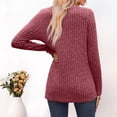 thumbnail image 4 of Women’s Long Sleeve Ribbed Knit Henley Top with Button Detail V Neck Casual Pullover Tunic Sweater Shirt, 4 of 4
