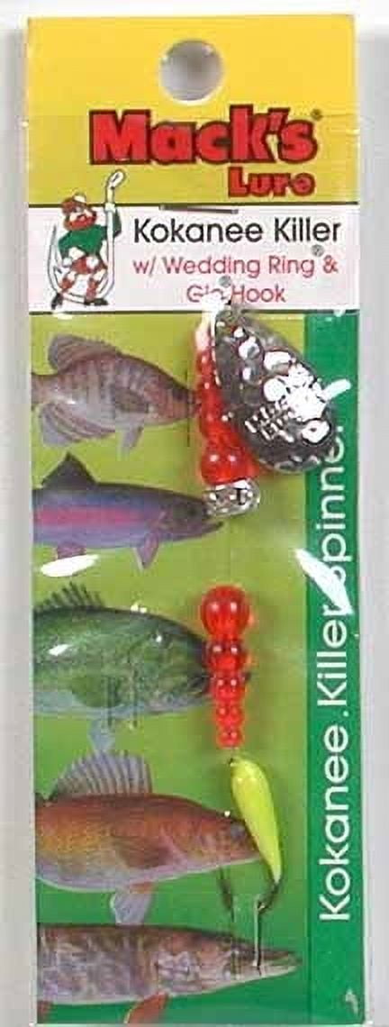 (2 pack) Mack's Lure Kokanee Killer Single Glo Hook Chrt FlOrange/FlChrt Chrt 8