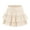 Apricot, variant on Women's Mini Pleated Skirt High Waisted Ruffle Tennis Skirts Sports Skater Running Skorts with Shorts Pockets S