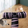 thumbnail image 3 of Cat Tunnel Foldable Lightweight Playing Hut Scratch Resistant Cat Tunnel Pink Color T, 3 of 9
