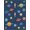 Navy Blue Multicolor, Pattern 14, variant on ODIKA 8'x10' Washable Area Rug Playroom Science Theme Educational Classroom Themed Cartoon Rocket for Dining Room, Large Office, Lounge, Non-Slip Chair-Friendly Mat