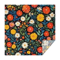 Pioneer Flower Floral Print Pattern Square Tablecloth,Waterproof Square Table Cover,Wipeable Spillproof Washable Table Cover for Home Kitchen Party Decor 52"x52"(132x132cm)