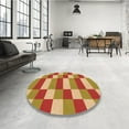 thumbnail image 4 of Ahgly Company Machine Washable Indoor Round Transitional Orange Area Rugs, 7' Round, 4 of 7