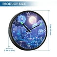 thumbnail image 3 of Voice Activated Clock with Glow Light 12 Inch Large Silent Wall Clock Battery Operated for Home Decor Glowing Flowers, 3 of 8