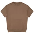 thumbnail image 1 of Timegard Womens Summer Tops Crewneck Short Sleeve Solid Color Comfy Casual Shirts Tops with Pocket, 1 of 2